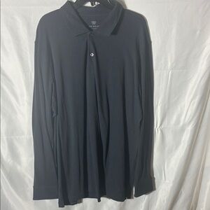 Mack Weldon XL navy long sleeve polo with button cuffs